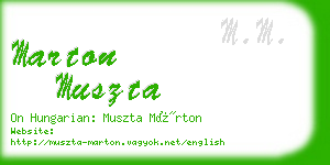 marton muszta business card